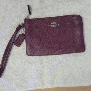 Coach Ox Blood Purple Wristlet